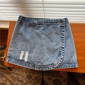 Eesome Blue Denim Mini Skirt